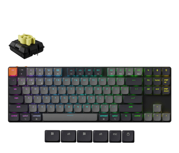 Keychron K1X Ultra Slim Milk Banana Switch HotSwap RGB MacOS&Win 80% - 1345122 - zdjęcie 2